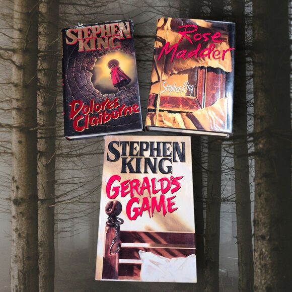 Stephen King 1st Edition HC Lot of 3 Gerald’s Game Dolores Claiborne Rose Madder - Picture 1 of 9